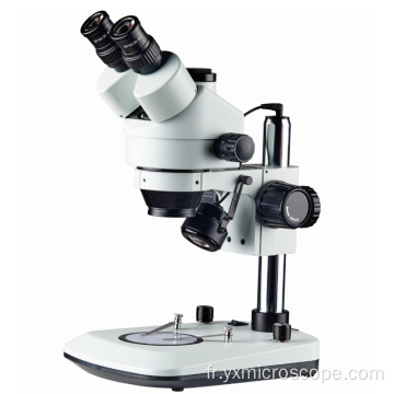 Éclairage à LED inférieur microscope stéréo trinoculaire 7-45X